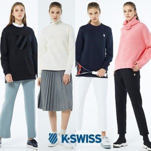 [K-SWISS] 케이스위스 여성 기모 맨투맨/트레이닝 팬츠 4종 택1 (업체별도 무료배송)