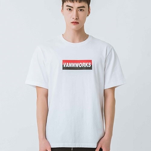 [밴웍스] 박스 로고 티셔츠 VNAITS202 멜란지그레이 (M 사이즈) (업체별도 무료배송)